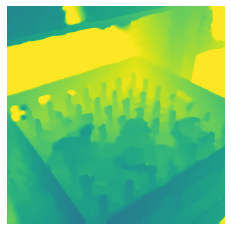 Sample 24 depth output for ClearGrasp